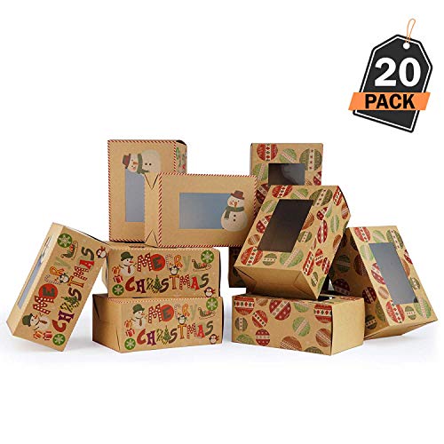 20 Piece Donut Treat-To-Go Gift Christmas Boxes, Holds Christmas Donuts, Treats and Gifts, Perfect for Holiday Gift Giving - Thumbnail 5