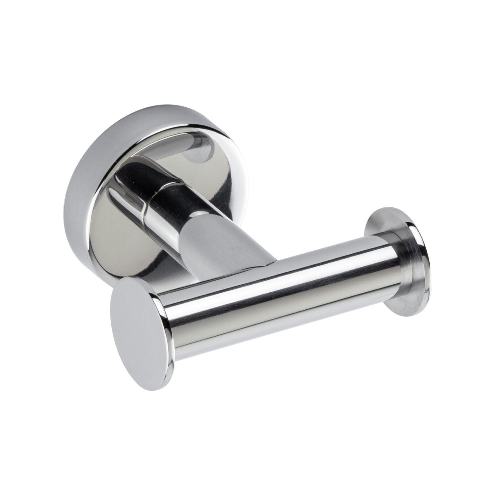 INDA STYL Double Wall Hanger, Stainless Steel, White, 8 x 8 x 5 cm