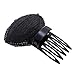 HuntGold 3Pcs Women Magic Fast Hair Bump It Up Insets Pads with Clip Sponge Hairpins Black