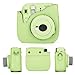 Leebotree Camera Accessories Compatible with Fujifilm Instax Mini 12 or Mini 11 9 Include Case/Album/Selfie Lens/Filters/Wall Hang Frames/Film Frames/Border Stickers/Corner Sticker(Lime Green)