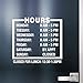 Jeyfel Decals. Custom Business Store Hours. Office Sign. Vinyl Die-Cut Sticker. Window Decal. Glass Door Sign. Lunch Hours. (12
