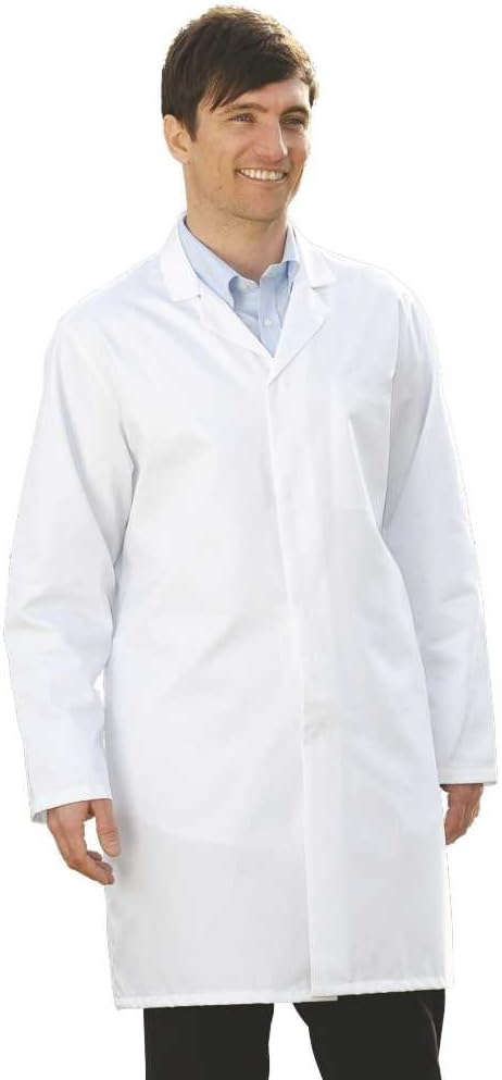 White Men's (Unisex) Food Trade Coat (no External Pockets) - Very Large Sizes