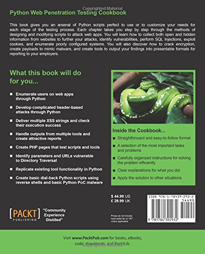 Python Web Penetration Testing Cookbook Amazoncouk - 