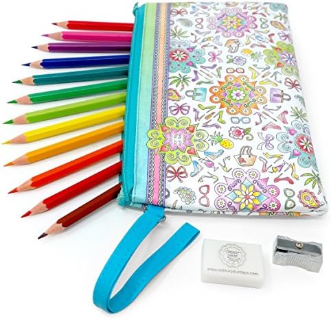 Collins - Colour Your Days - Pencil Case Set with Pencils, Eraser, and Sharpener
