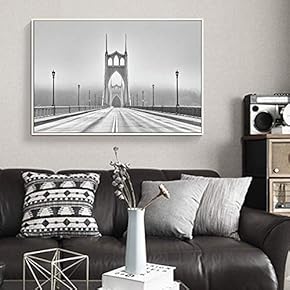 Framed Canvas Wall Art for Living Room, Bedroom Serene Quiet Bridge Canvas Prints for Home Decoration Ready to Hang - 16x24 inches