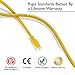 GearIT Cat 6 Ethernet Cable (10-Pack 3 Feet) Cat6 Network Patch, 10Gbps, RJ45, Snagless Cord, Gold-Plated Connectors, Internet for PC, TV, Tablet, Router, Printer, Servers, IT Data Center - Yellow