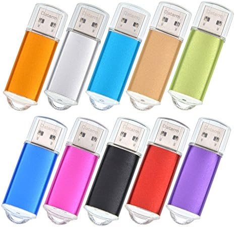 USB 2.0 Flash Drive - 10 Pack Thumb Drives 128MB - Multicolor Bulk USB Memory Sticks by Datarm