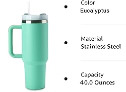 YOUEXPERT 40 oz Tumbler with Handle and Straw