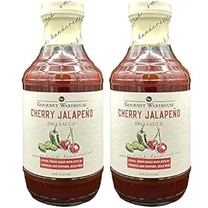 Gourmet Warehouse Cherry Jalapeno BBQ Sauce, 16 Fl ozs, 2 Pack - No MSG, No HFCS