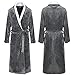 Ekouaer Men's Women's Spa Robe Flannel Plush Microfiber Fleece Bathrobe, Large/XL