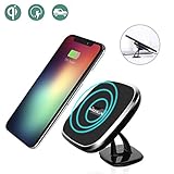 Wireless Car Charger, Nillkin [2nd Generation] 2-in-1 Qi Magnetic Wireless Car Mount Charging Pad for iPhone 8/8 Plus/iPhone X/ Galaxy Note 8/S8/S8 Plus All Qi-Enabled Devices - Black