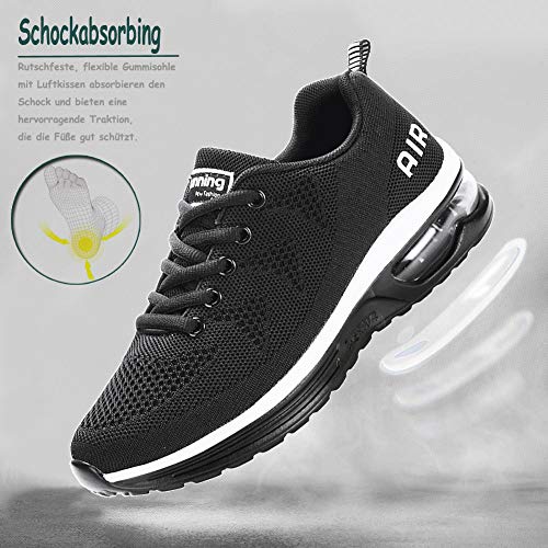 Scarpe da Ginnastica Uomo Donna Sportive Sneakers Running Basse Basket Sport Outdoor Fitness-BlackWhite40