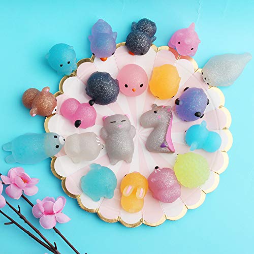 glitter mochi squishies