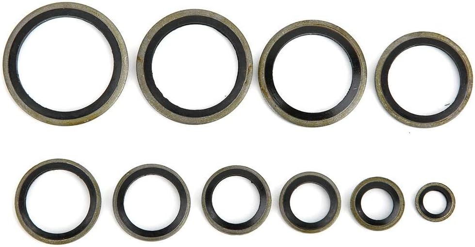 180pcs Oil Drain Plug Gaskets Set M6-M24 Crush Washers Zinc Plated Sealing Rings Kit for Automotive and Mechanical Industry with Plastic Box - Image 5