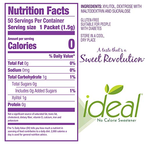 Ideal No Calorie Xylitol Sweetener Natural, Non GMO, Keto Friendly