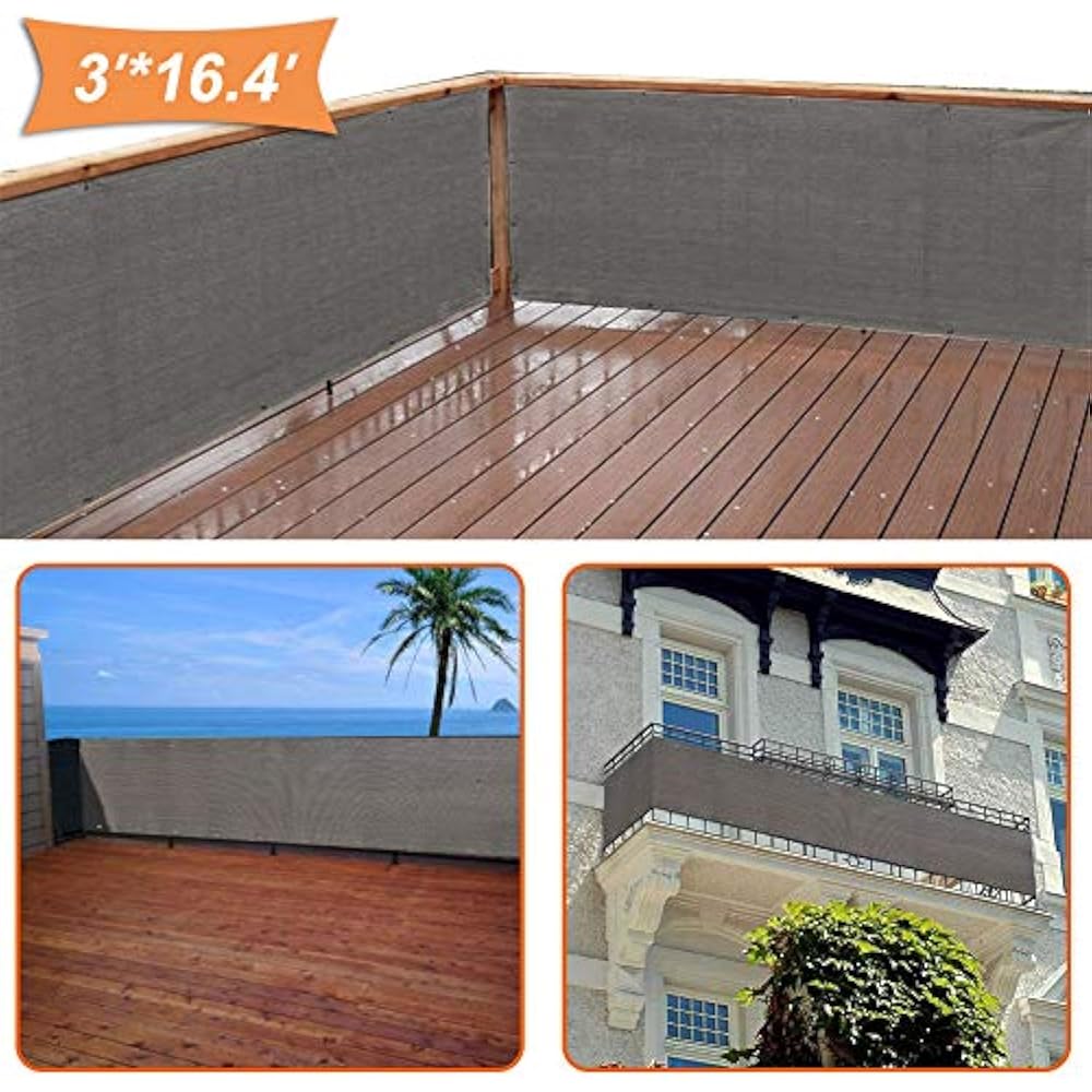 Balcony Decorative Fences Privacy Shield UV Protection Opaque Weather