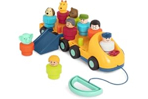 Battat – Toy Bus for Toddlers with Moving Parts & 9 Figures – Developmental Toy for Babies – Spinning Bus – 18+ Months