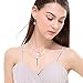 SILVER MOUNTAIN 925S Sterling Silver Bar Dot Double Layered Chain Choker Y Necklace for Lady Women