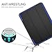 DUNNO Case Compatible with iPad 6th/5th Generation 9.7-Inch 2017/2018, Three Layer Heavy Duty Full Protection Case with [Auto Sleep/Wake] Stand Design for iPad 5/6 Generation (Black+Blue)