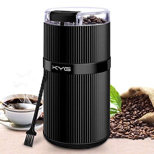 KYG Kaffeemühle Mini Kaffeebohnen Elektrisch Füllmenge 30g Kaffeemühle mit Edelstahl Schlagmesser für,Nüsse,Gewürze…