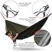Everest Double Camping Hammock with Mosquito Net | Bug-Free Camping, Hiking, Backpacking & Survival Outdoor Hammock Tent | Reversible, Integrated, Lightweight, Ripstop Nylon | Gray/Green/Net Black