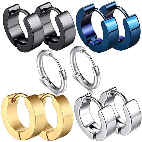 Gokei Co正規品 フープピアス リングピアス シンプル 316lサージカルステンレス 金属アレルギー対応 男女兼用 リング 5種10個セット レディース メンズ フープ ピアス いつでも送料無料