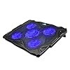 TECKNET-Laptop-and-Notebook-Cooling-Pad-With-5-Fans-at-1500-RPM-and-Blue-LED-Laptop-Cooler-fits-12-17 TECKNET Laptop Cooling Pads,Notebook Cooling Chill Mat With 5 Fans,Speed Adjustable,Extra USB Ports, Adustable Height…