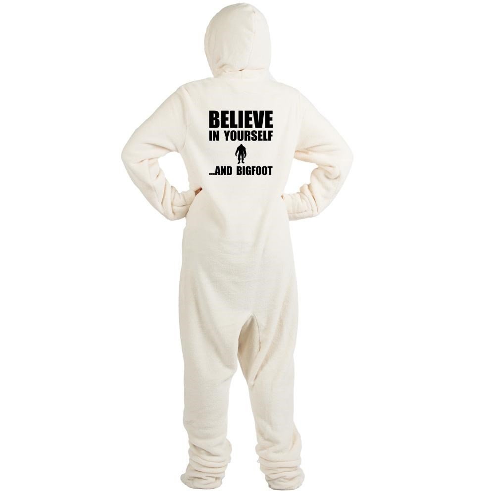 Cafepress Sleepwear Pj One Piece Adult Funny Pajamas Footed Novelty Bigfoot Yourself Believe One Piece Pajamas Sleep Lounge Your Satisfaction Is Our Target Www Klevering Com