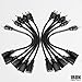 Iron Forge Cable 10 Pack 3 Ft Black Extension Cord, 16/3, 3 Foot Extension Cord, 3 Prong, Weatherproof - Great for Outside Use