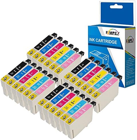Fimpex Compatible Ink Cartridge Replacement for Epson P50 PX650 PX660 PX700W PX710W PX720WD PX730WD PX800FW PX810FW PX820FWD PX830FWD R265 R285 R360 RX560 RX585 RX685 T0807 (BK/C/M/Y/LC/LM, 24-Pack)