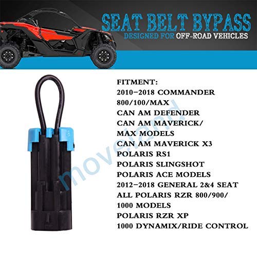 moveland Seat Belt Bypass Harness Override Compatible with Polaris RZR