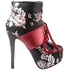 SHOW-STORY-Retro-Black-Red-Two-Tone-Flower-Print-Lace-Up-Zip-Platform-Stiletto-Ankle-Bootie-BootLF80857