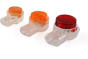 BACXIGO 150PCS Waterproof Telephone Line Connector, Data Phone Wire Butt Splice Ports UY/UR/UB Crimp Terminal Connectors Assortment Kit (UY/K1 50pcs + UY2/K2 50pcs + UR/K3 50pcs)