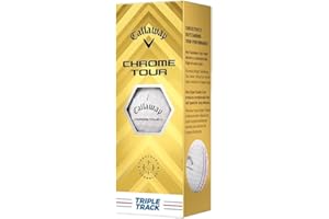 Callaway Golf Balls Chrome Tour Triple Track Balls, White, Pack of 3, BL CG CHRM Tour 24 TRPLTRK 3B PK