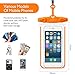 Universal Waterproof Case, FITFORT Waterproof Phone Pouch Dry Bag for iPhone X 8 7 6S Plus Galaxy S8 S7 Edge Note 5 4 HTC LG Sony Up to 5.5 Inches (Black+Orange) - 2 Pack