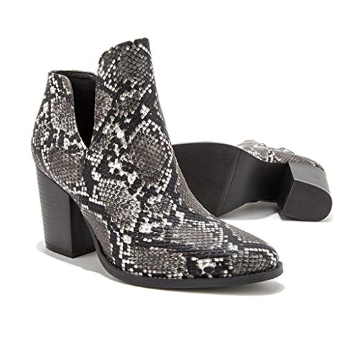 2 Shorts+Boots+Winter+Snakeskin+Pointed