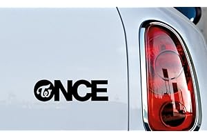 PANDORA STICKERS ARTS AND HOBBIES Twice Once Text TW Logo Car Die Cut Vinyl Decal Bumper Sticker for Car Truck Auto Windshield Wall Window Ipad Tablet MacBook Laptop Computer Home Custom and More (Black)