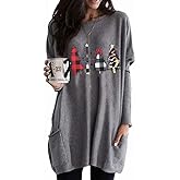 GLIGLITTR Christmas Movies Watching Shirt Xmas Truck Tree This is My Xmas Watching Shirt Long Sleeve Blouse Pullover Tops