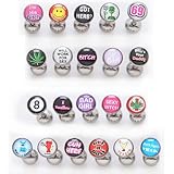 6 Pack Of Bad Word Tongue Ring Bulk #10