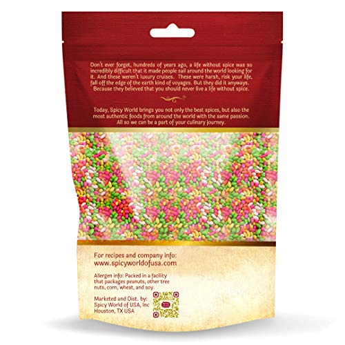 Spicy World Sugar Coated Fennel Seeds Sweet Saunf Candy for Mouth Freshening 14 Oz (400g