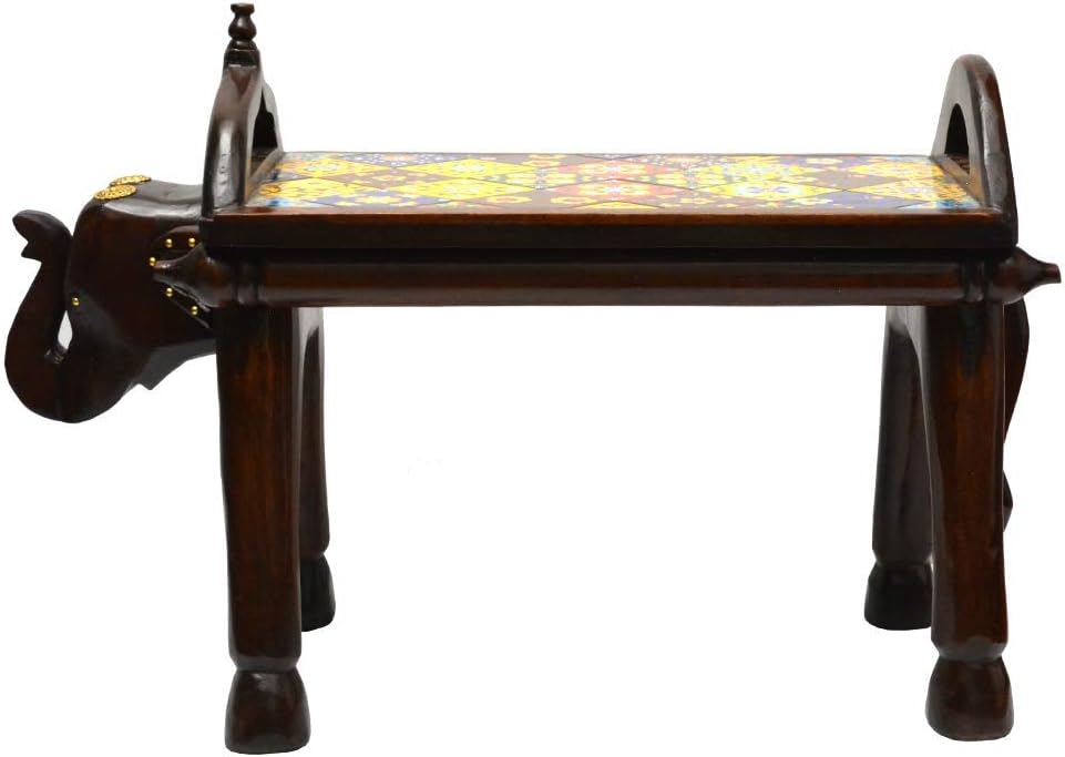 Santarms Handmade Elephant Shaped Wooden Table