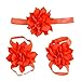 Lisli® 3sets/9pcs Baby Girl's Kids Flowers Foot Band Ties Barefoot Sandals Shoes and Headband