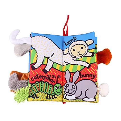 LOHOME Soft Cloth Books - Non-toxic Fabric Baby Early Education Toys Activity Crinkle Animals Cloth Book for Toddler, Infants and Kids - Perfect for Baby Shower