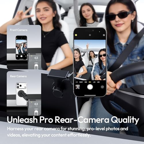 ULANZI Phone Mount for Tesla, Magnetic Car Phone Holder for Tesla 3/Y/S/X Screen Accessories, 360° Adjutable Strong Magnet Phone Mount for Car Compatible with iPhone 17 16 Pro Max, Tesla Accessories