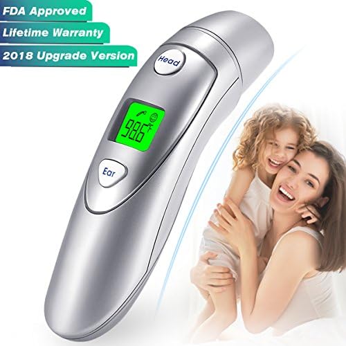 Baby Forehead And Ear Thermometer, Infrared Digital Forehead Thermometer Medical Digital Thermometer For Fever Thermometers For Baby, Kids And Adult | CE And FDA Approved Clinical Thermometer