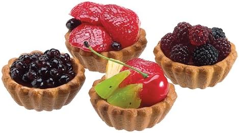 3"Wx11.5"L Berry Assorted Fruit Tarts (4 ea./box) Blue Red (Pack of 3)