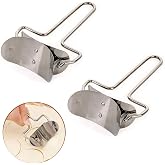 EORTA 2 Pieces Stainless Steel Pastry Rolling Cutter Circle Dough Blade Roller Dumpling Wrapper Mould Pie Ravioli Empanada Pierogi Calzone Making Tools for Home Kitchen, DIY, Gift, Dia.7 cm