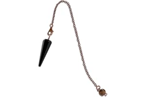 ZHIYUXI Black Obisdian Pendulum Crystal Chakra Pointed Pendant Energy Crystals Metaphysical Supplies Crystals for Witchcraft 