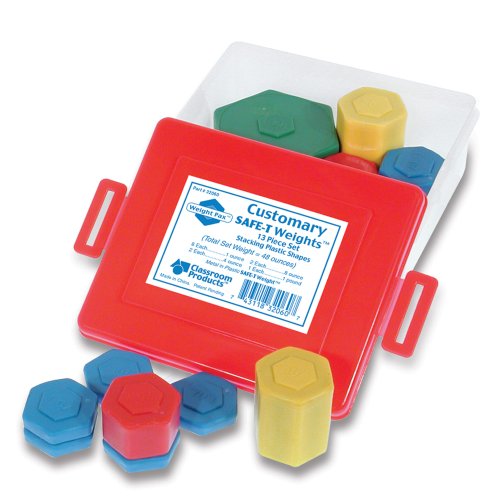 Learning Resources Customary SAFE-T Weight Set, 13 Pieces