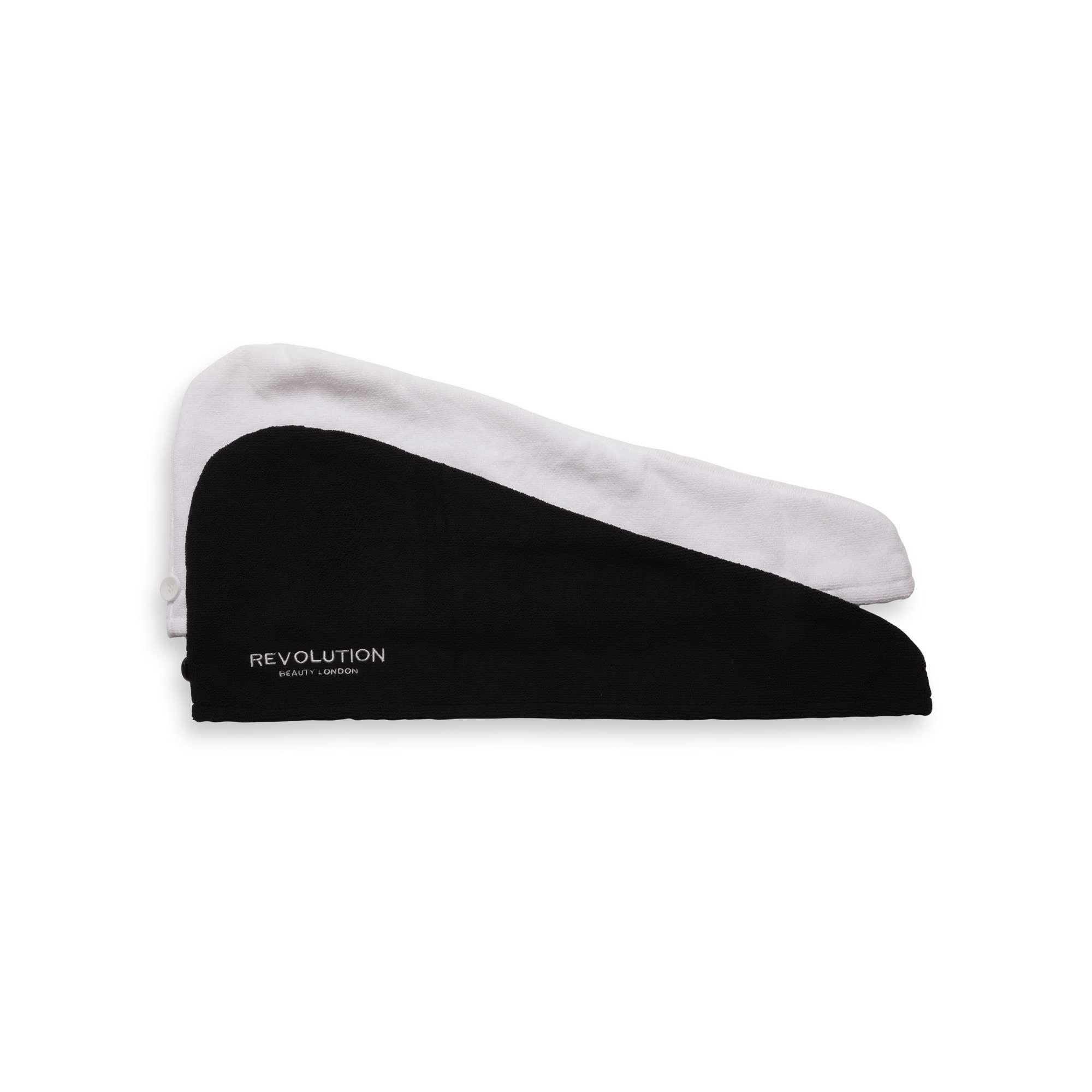 Revolution Beauty Haircare Microfibre Hair Wrap Black and White